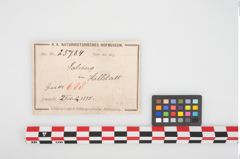 Etikett zu Bronzebrillenfibel (NHMW-PRAE-025784)